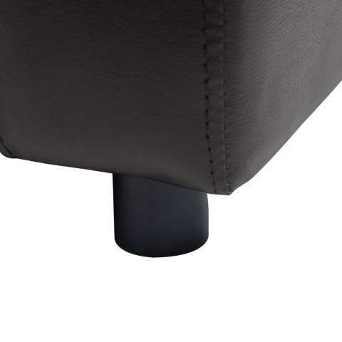 Sofa dla psa, czarna, 80x50x40 cm, sztuczna skóra Sofa dla psa, czarna, 80x50x40 cm, sztuczna skóra