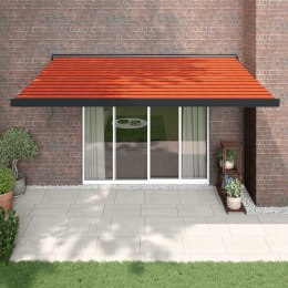  Zwijana markiza pomarańcz i brąz, 4,5x3 m tkanina i aluminium