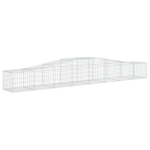 Kosze gabionowe, 4 szt, 400x50x40/60 cm, galwanizowane żelazo Kosze gabionowe, 4 szt, 400x50x40/60 cm, galwanizowane żelazo