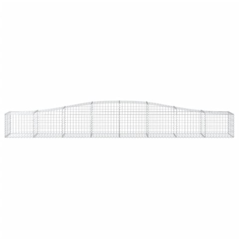 Kosze gabionowe, 4 szt, 400x50x40/60 cm, galwanizowane żelazo Kosze gabionowe, 4 szt, 400x50x40/60 cm, galwanizowane żelazo