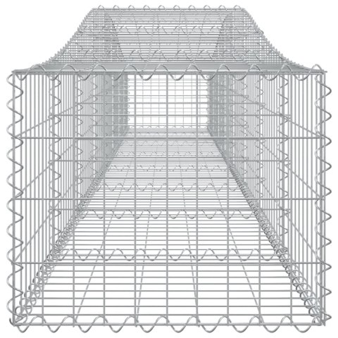 Kosze gabionowe, 4 szt, 400x50x40/60 cm, galwanizowane żelazo Kosze gabionowe, 4 szt, 400x50x40/60 cm, galwanizowane żelazo