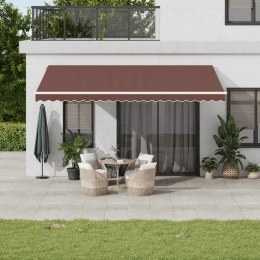  Automatycznie zwijana markiza z LED, brązowa, 500x300 cm