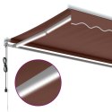  Automatycznie zwijana markiza z LED, brązowa, 500x300 cm