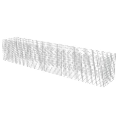 Podwyższona donica gabionowa, galwanizowana stal, 540x90x100 cm Podwyższona donica gabionowa, galwanizowana stal, 540x90x100 cm