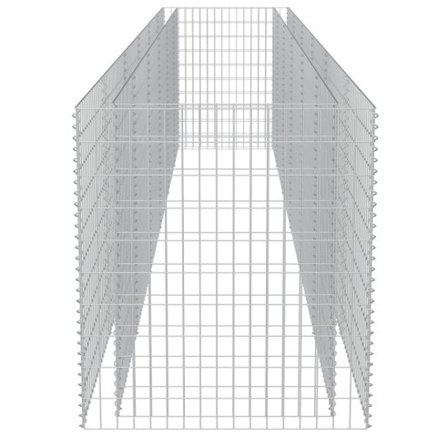 Podwyższona donica gabionowa, galwanizowana stal, 540x90x100 cm Podwyższona donica gabionowa, galwanizowana stal, 540x90x100 cm