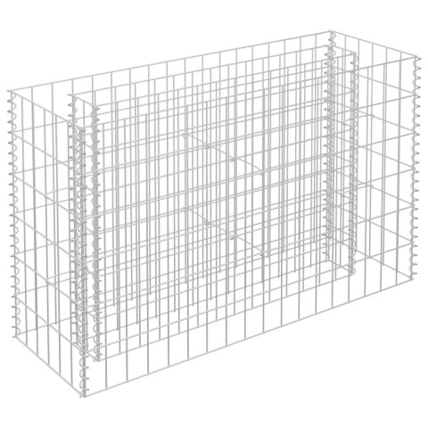 Podwyższona donica gabionowa, galwanizowana stal, 90x30x60 cm Podwyższona donica gabionowa, galwanizowana stal, 90x30x60 cm