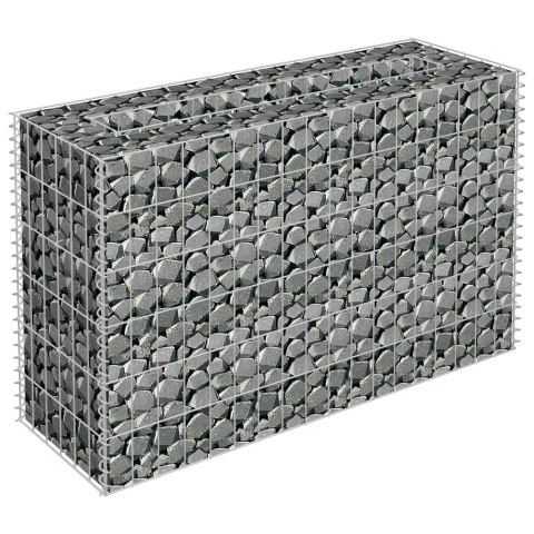 Podwyższona donica gabionowa, galwanizowana stal, 90x30x60 cm Podwyższona donica gabionowa, galwanizowana stal, 90x30x60 cm