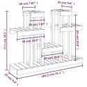  Kwietnik 104,5x25x77,5 cm, lite drewno sosnowe