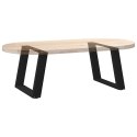  Nogi do stolika kawowego, 2 szt., czarne, 50x(42-43) cm, stal