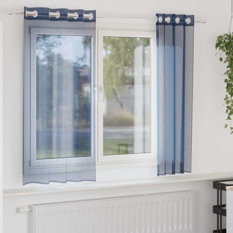  Zasłony woalowe z przelotkami 2 szt. Royal Blue