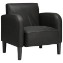  Sofa Fotel z Podłokietnikami Czarny 54 cm Skóra ekologiczna