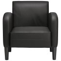  Sofa Fotel z Podłokietnikami Czarny 54 cm Skóra ekologiczna