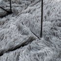  Dywan shaggy z długim włosiem srebrnoszary 300x200 cm poliester
