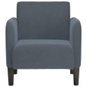  Sofa Fotel z Podłokietnikami Ciemnoszary 54 cm Aksamit