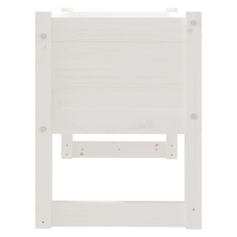 Donica, biała, 78x40x52 cm, lite drewno sosnowe Donica, biała, 78x40x52 cm, lite drewno sosnowe