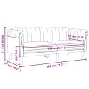 Sofa dwuosobowa, jasnoszara, aksamit