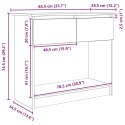  Konsola z szufladami Betonowa Szarość 85,5x38,5x74,5 cm