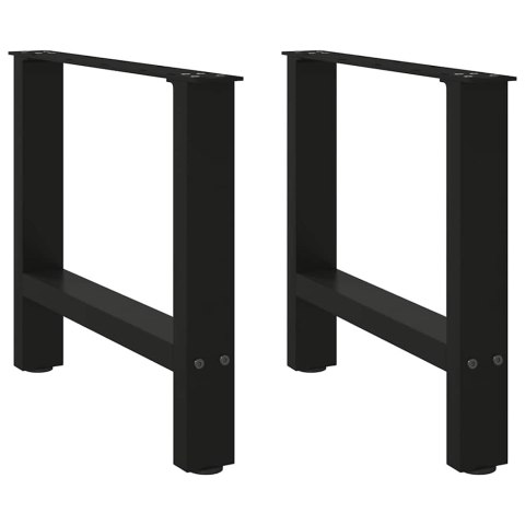  Nogi do stolika kawowego, czarne, 2 szt., 60x(42-43) cm, stal