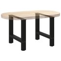  Nogi do stolika kawowego, czarne, 2 szt., 60x(42-43) cm, stal