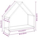  Stojak na drewno opałowe biały 60x25x60 cm