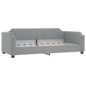  Sofa z funkcją spania, jasnoszara, 90x200 cm, obita tkaniną