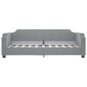  Sofa z funkcją spania, jasnoszara, 90x200 cm, obita tkaniną