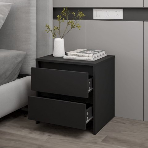 Szafka nocna, czarna, 45x34,5x44,5 cm, materiał drewnopochodny Szafka nocna, czarna, 45x34,5x44,5 cm, materiał drewnopochodny