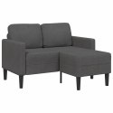  Sofa 2-osobowa z szezlongiem w kształcie litery L Ciemnoszara