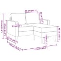  Sofa 2-osobowa z szezlongiem w kształcie litery L Ciemnoszara