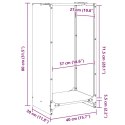  Stojak na drewno opałowe 40x30x80 cm Stal nierdzewna