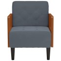  Sofa Fotel z Podłokietnikami Ciemnoszary 55 cm Aksamit