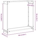  Stojak na drewno opałowe czarny 90x28x90 cm