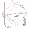  Stojak na drewno opałowe, biały, 50x25x50 cm