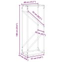  Stojak na drewno opałowe, czarny, 40x25x100 cm
