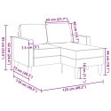 Sofa 2-osobowa z leżanką w kształcie litery L Czarna 125 cm