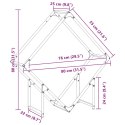  Stojak na drewno opałowe, biały, 80x25x80 cm