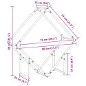  Stojak na drewno opałowe, czarny, 80x25x80 cm