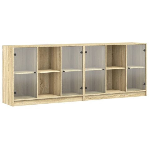 VidaXL Biblioteczka z drzwiczkami, dąb sonoma, 204x37x75 cm VidaXL Biblioteczka z drzwiczkami, dąb sonoma, 204x37x75 cm