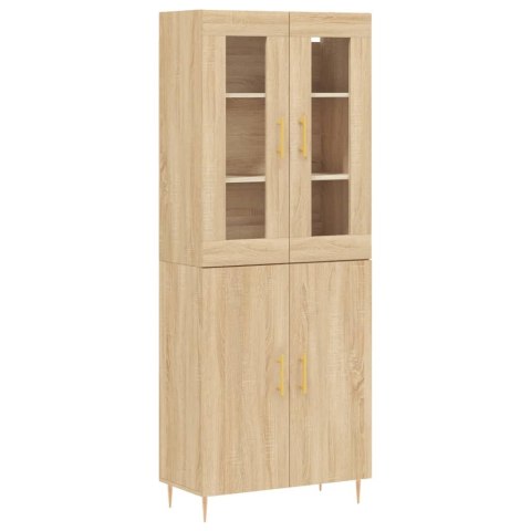 Witrynka, dąb sonoma, 69,5x34x180 cm, materiał drewnopochodny Witrynka, dąb sonoma, 69,5x34x180 cm, materiał drewnopochodny