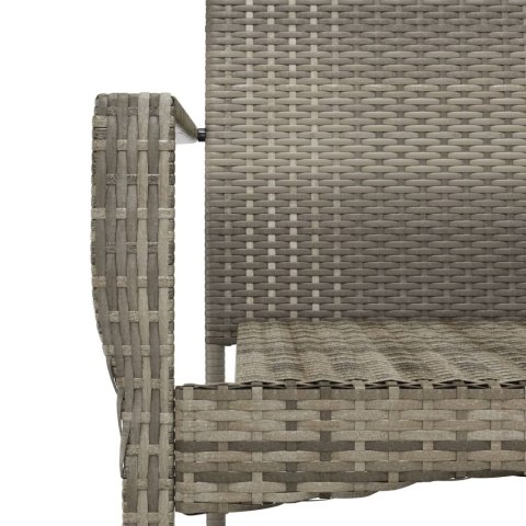 5-cz. zestaw mebli ogrodowych z poduszkami, szary, rattan PE 5-cz. zestaw mebli ogrodowych z poduszkami, szary, rattan PE