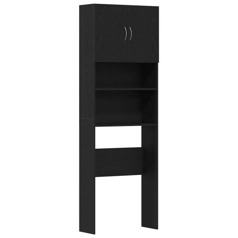 VidaXL Szafka pod pralkę, czarny dąb, 64x24x190 cm VidaXL Szafka pod pralkę, czarny dąb, 64x24x190 cm