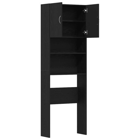 VidaXL Szafka pod pralkę, czarny dąb, 64x24x190 cm VidaXL Szafka pod pralkę, czarny dąb, 64x24x190 cm