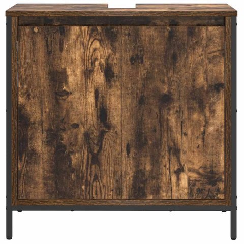 VidaXL Szafka pod umywalkę łazienkową, przydymiony dąb, 60x34,5x60 cm VidaXL Szafka pod umywalkę łazienkową, przydymiony dąb, 60x34,5x60 cm