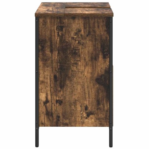 VidaXL Szafka pod umywalkę łazienkową, przydymiony dąb, 60x34,5x60 cm VidaXL Szafka pod umywalkę łazienkową, przydymiony dąb, 60x34,5x60 cm