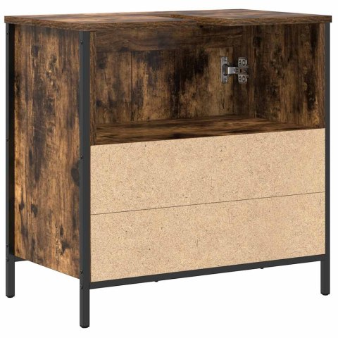 VidaXL Szafka pod umywalkę łazienkową, przydymiony dąb, 60x34,5x60 cm VidaXL Szafka pod umywalkę łazienkową, przydymiony dąb, 60x34,5x60 cm