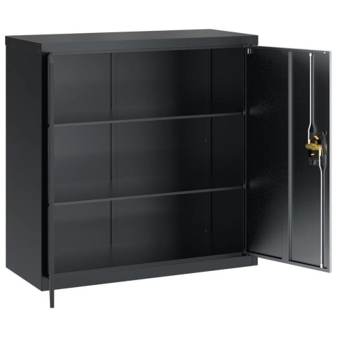 Szafa na dokumenty, antracytowa, 90x40x130 cm, stalowa Szafa na dokumenty, antracytowa, 90x40x130 cm, stalowa
