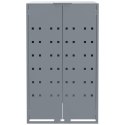  Obudowa na 4 kosze na śmieci, szara, 276x79x117 cm, stal
