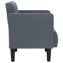  Sofa Fotel z Podłokietnikami Ciemnoszary 53 cm Aksamit