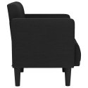  Sofa Fotel z Podłokietnikami Czarny 53 cm Tkanina