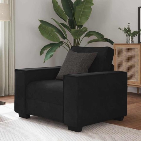  Sofa Fotel Czarny 59 cm Aksamit